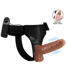  Belden Bağlamalı Titreşimli 16 CM Realistik Strapon Vibratör Penis