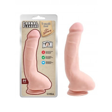 carnal pleasure 23.5cm kıkırdaklı gerçekçi dildo