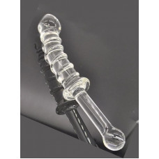Gecebekcisi 23cm tırtıklı cam dildo