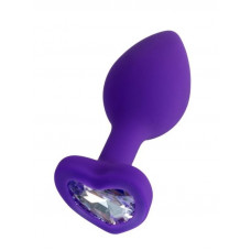gece bekcisi diamond heart anal plug mor 7 cm 18 g