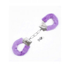 gece bekcisi fetiş fantezi mor peluşlu metal kelepçe