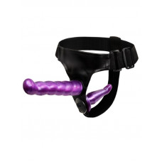gece bekcisi çift taraflı mor renk belden bağlamalı dildo