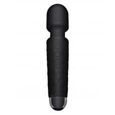 female wand massager şarjlı vibratör - siyah