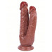 noctis 19cm kahverengi çiftli dildo no:76 noctis 19cm kahverengi çiftli dildo no:76