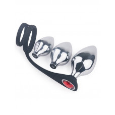 s-hande metal anal plug seti ve penis halkası
